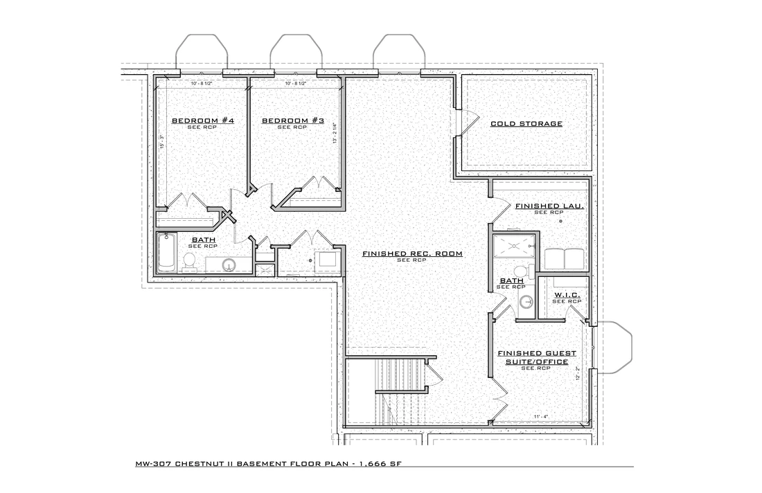 Chestnut II Basement floor-plan preview