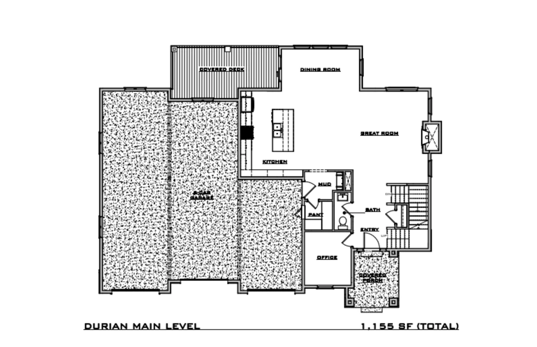 Durian Farmhouse Main Level floor plan, FH plan set