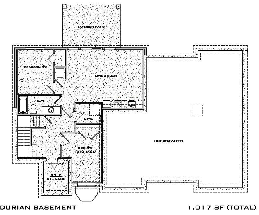 Durian Basement floor plan, General plan set
