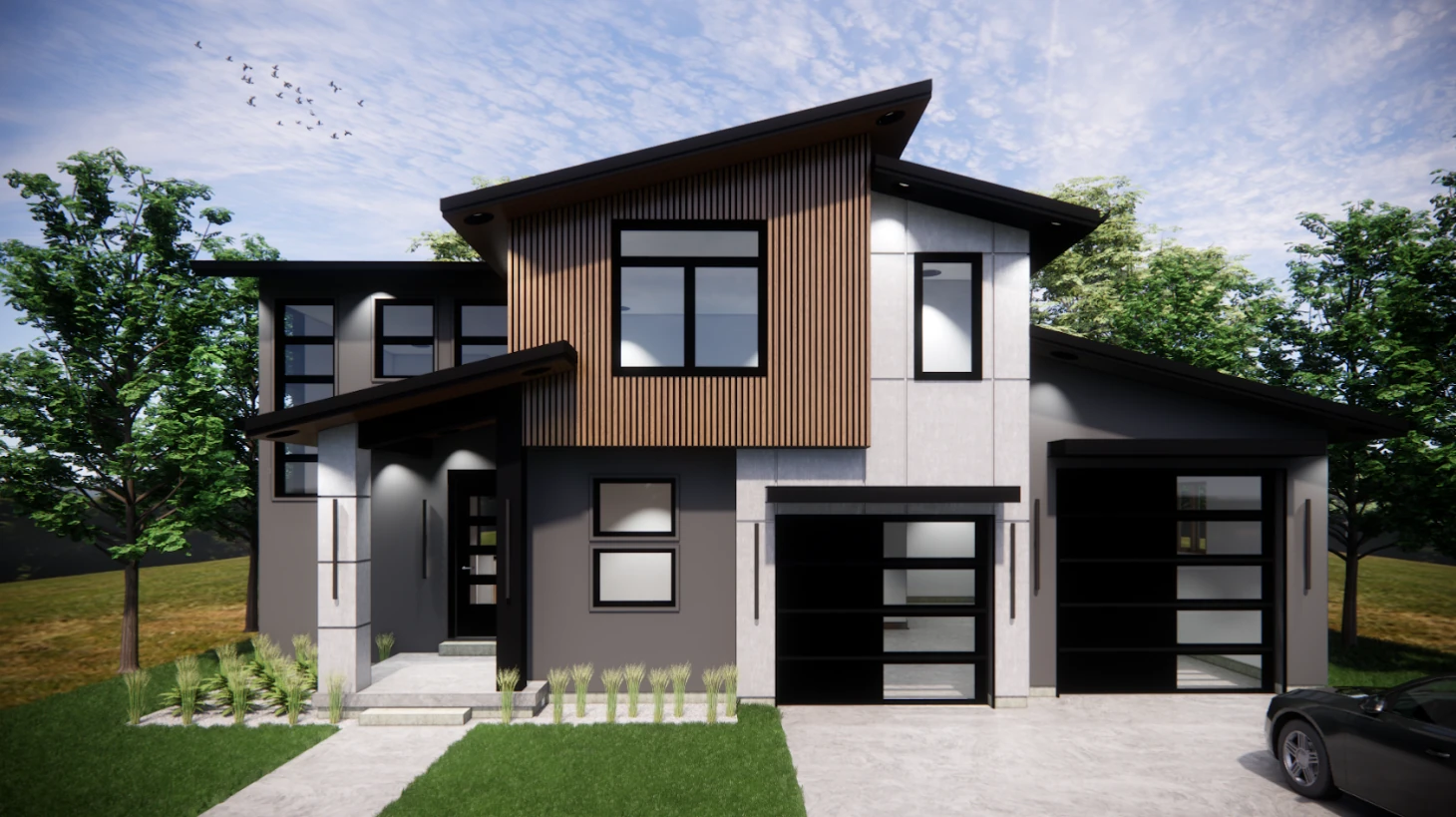 Durian exterior architectural rendering, SR304 design study