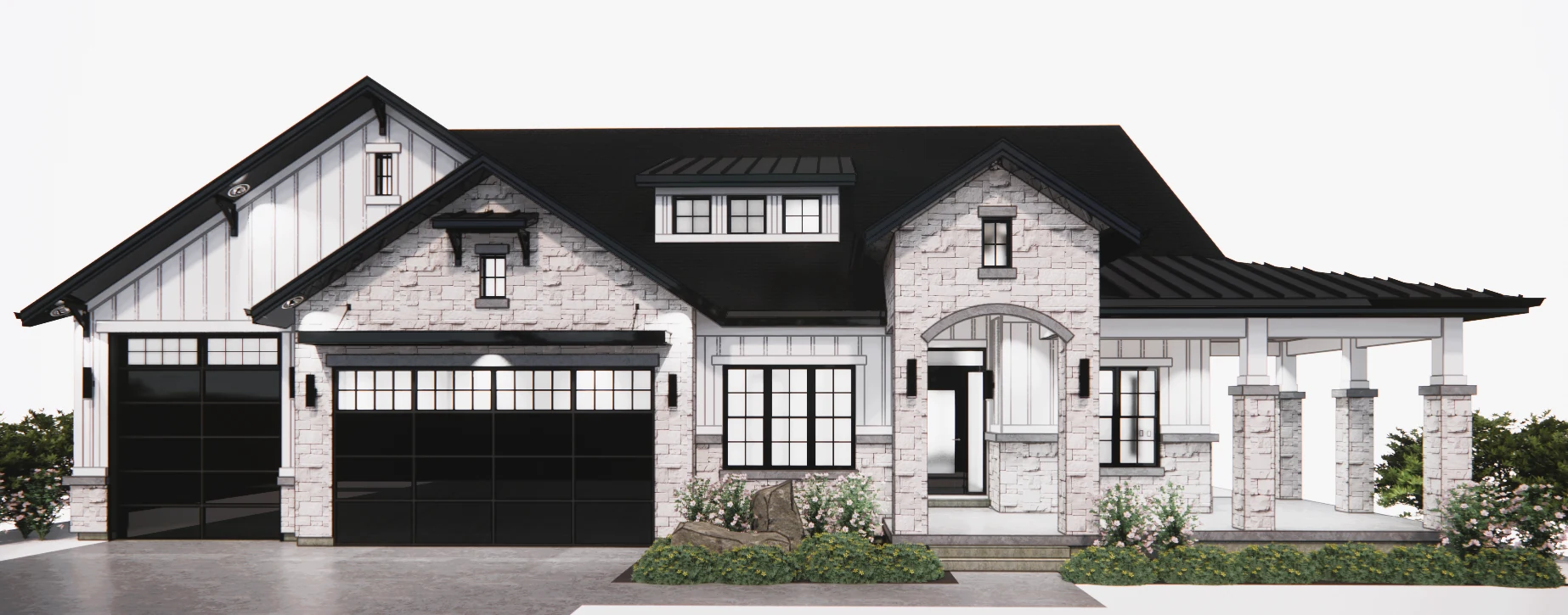 Olympic, lot BH08 — builder-supplied architectural exterior rendering, not finished-home photography