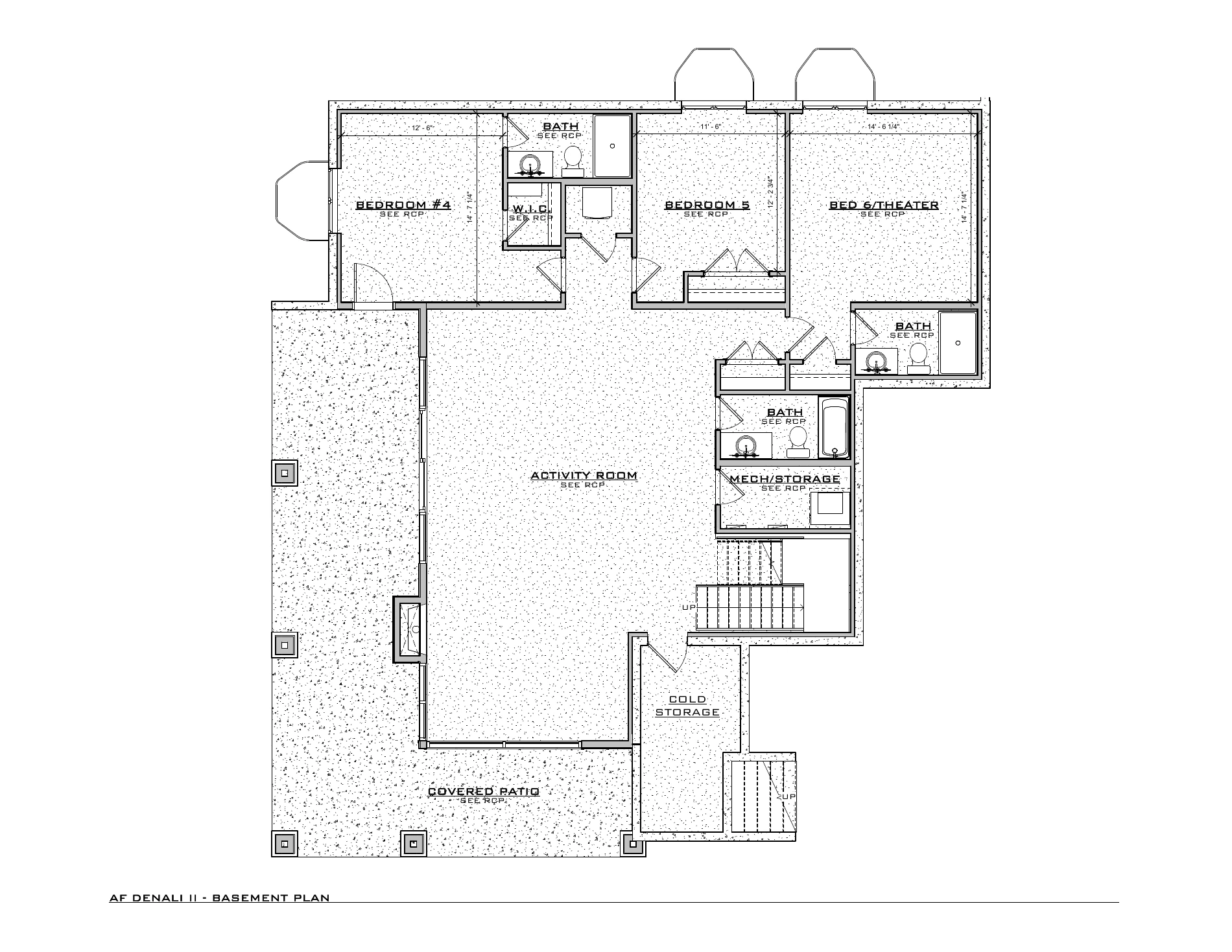 Denali, lot BH09 — Basement architectural floor plan