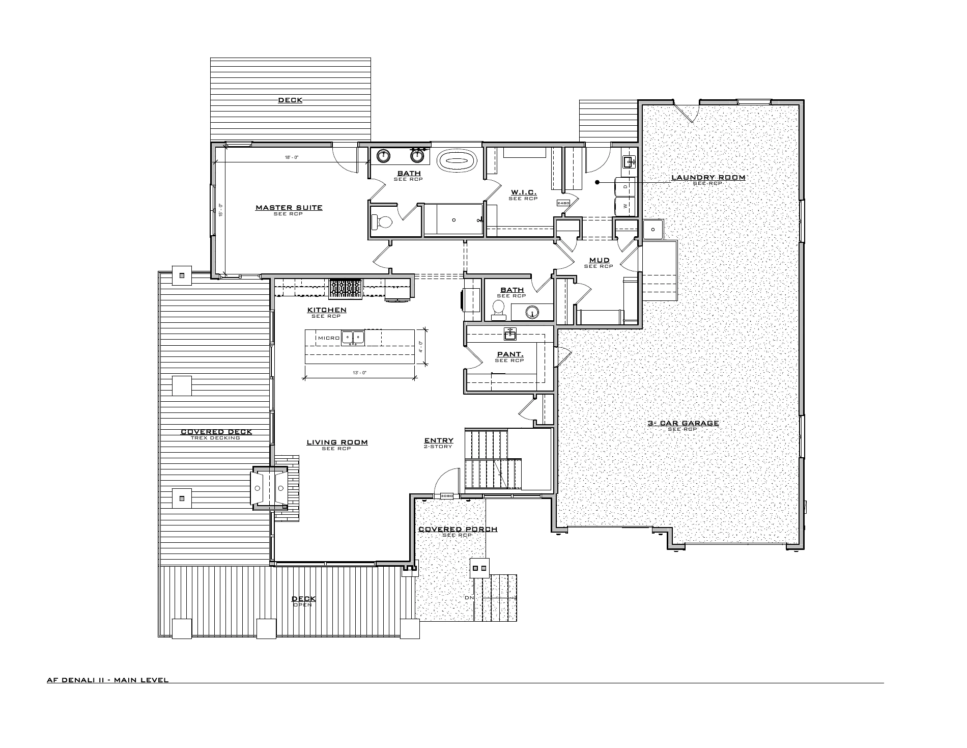 Denali, lot BH09 — Main level architectural floor plan