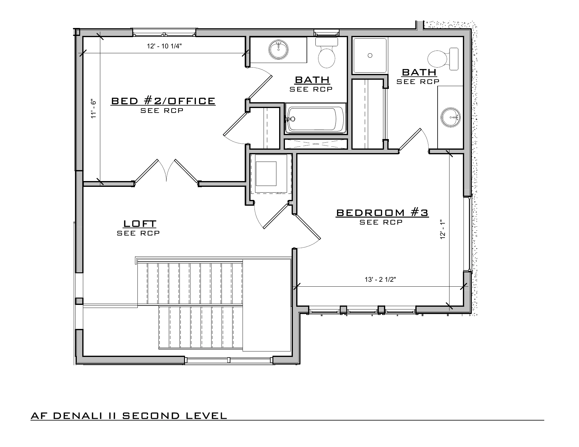 Denali, lot BH09 — Second level architectural floor plan
