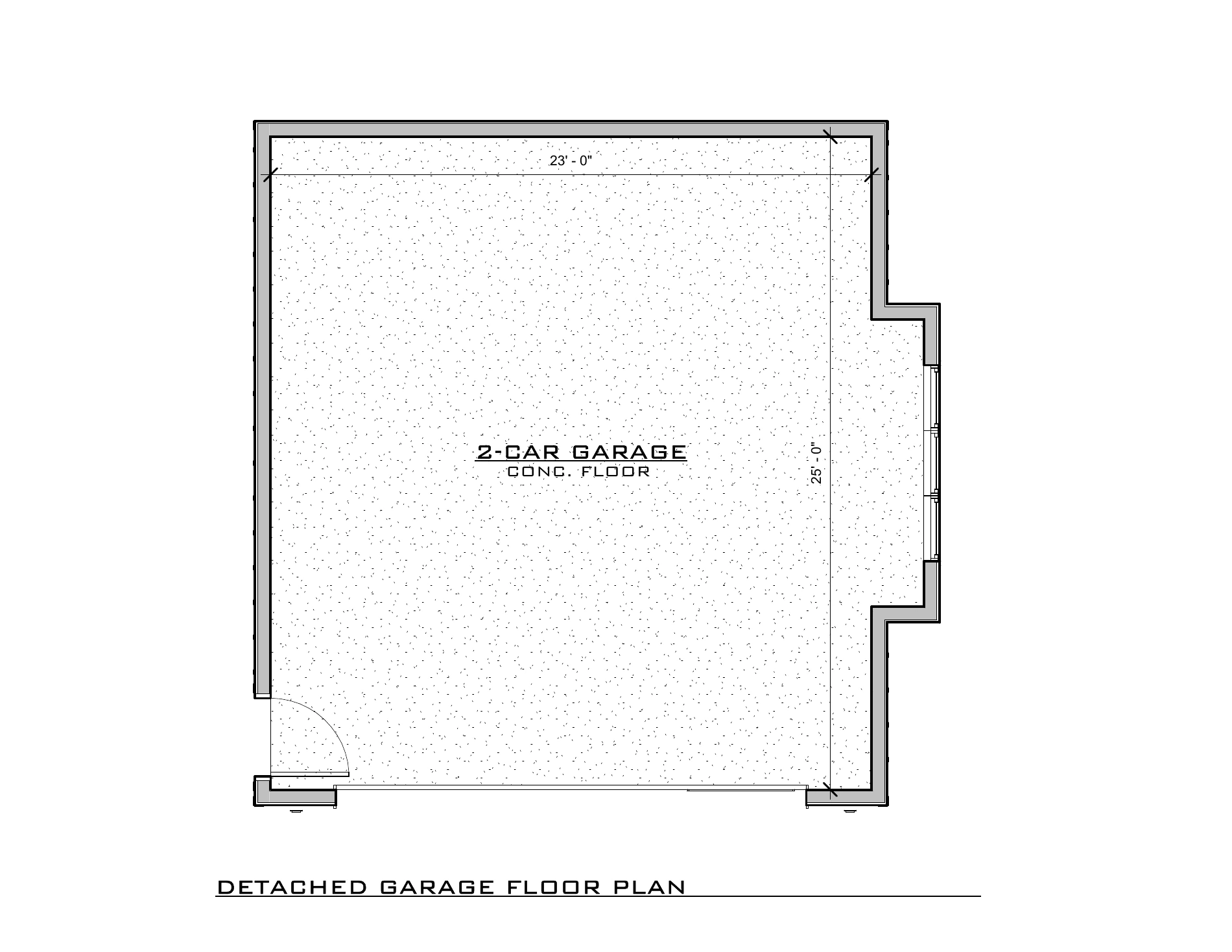 Pinnacle, lot RES138 — Detached garage architectural floor plan