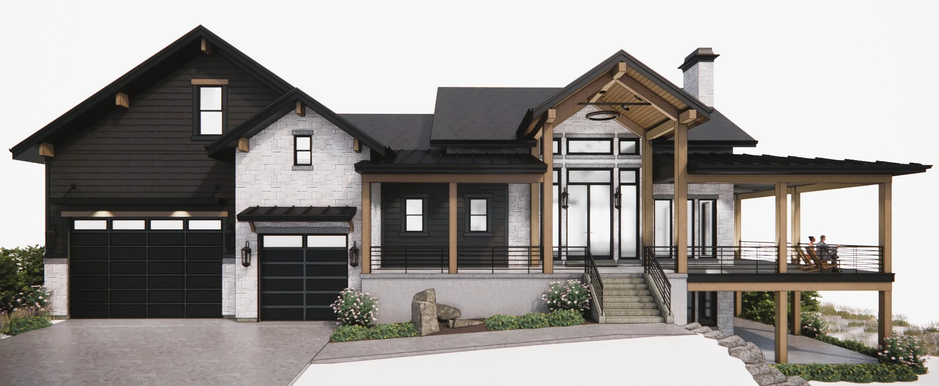 Lot RES150 Pinnacle architectural rendering — not a completed-home photograph