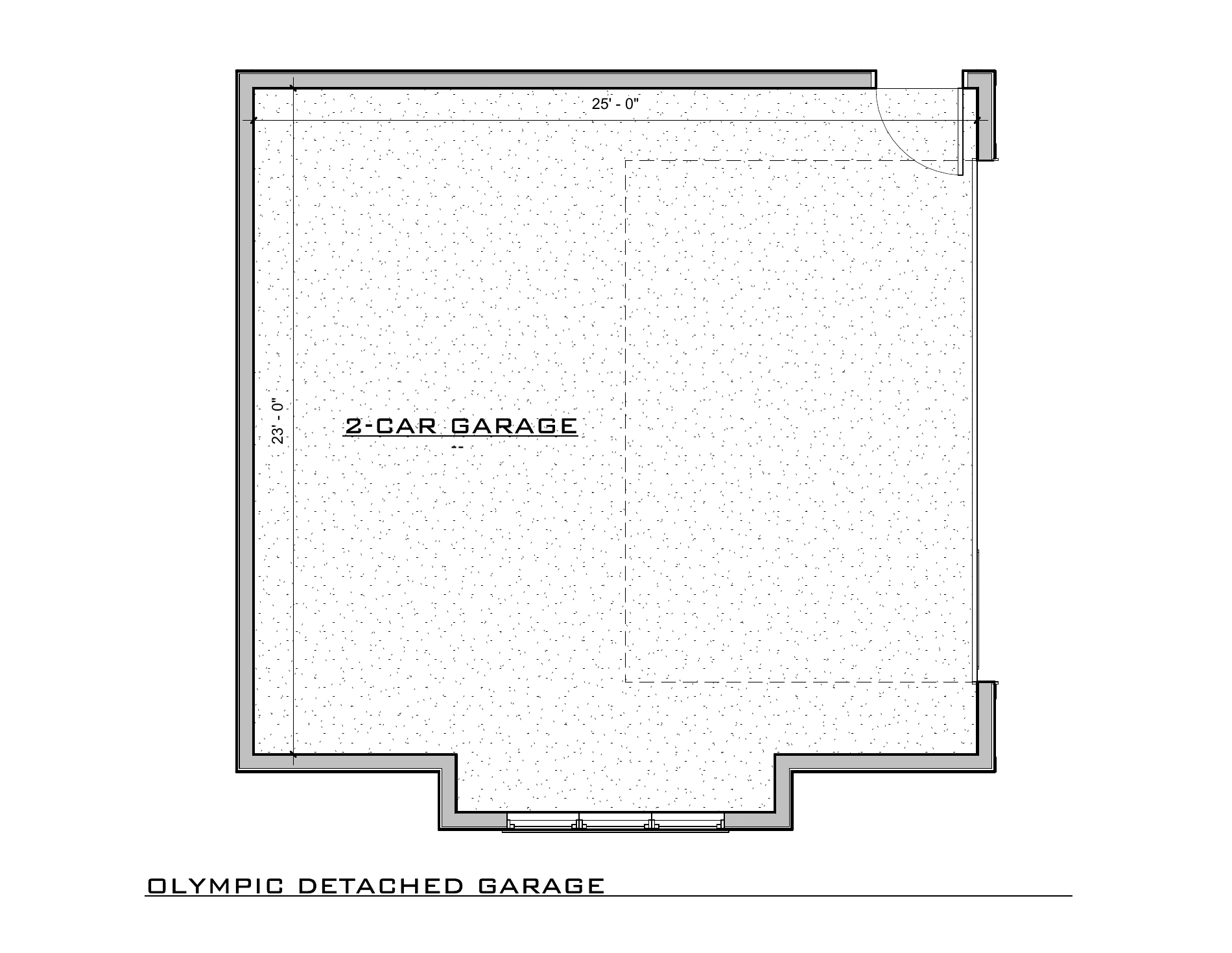 Olympic, lot RES151 — Detached garage architectural floor plan