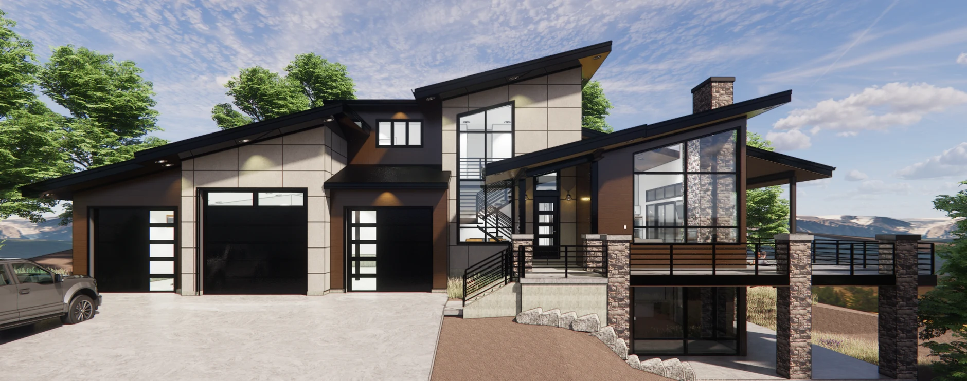 Lot RES157 Denali II architectural rendering — not a completed-home photograph