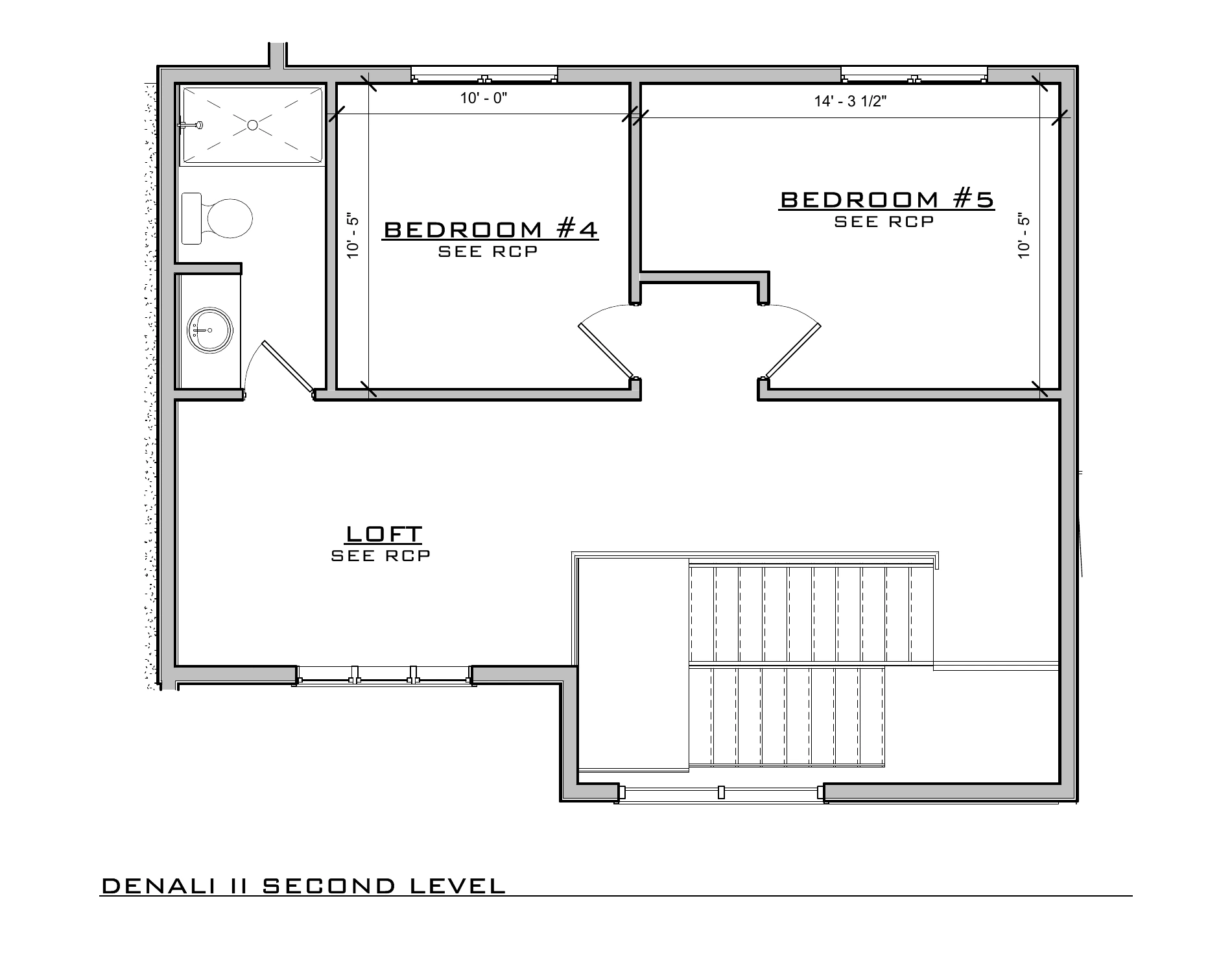 Denali II, lot RES157 — Second level architectural floor plan