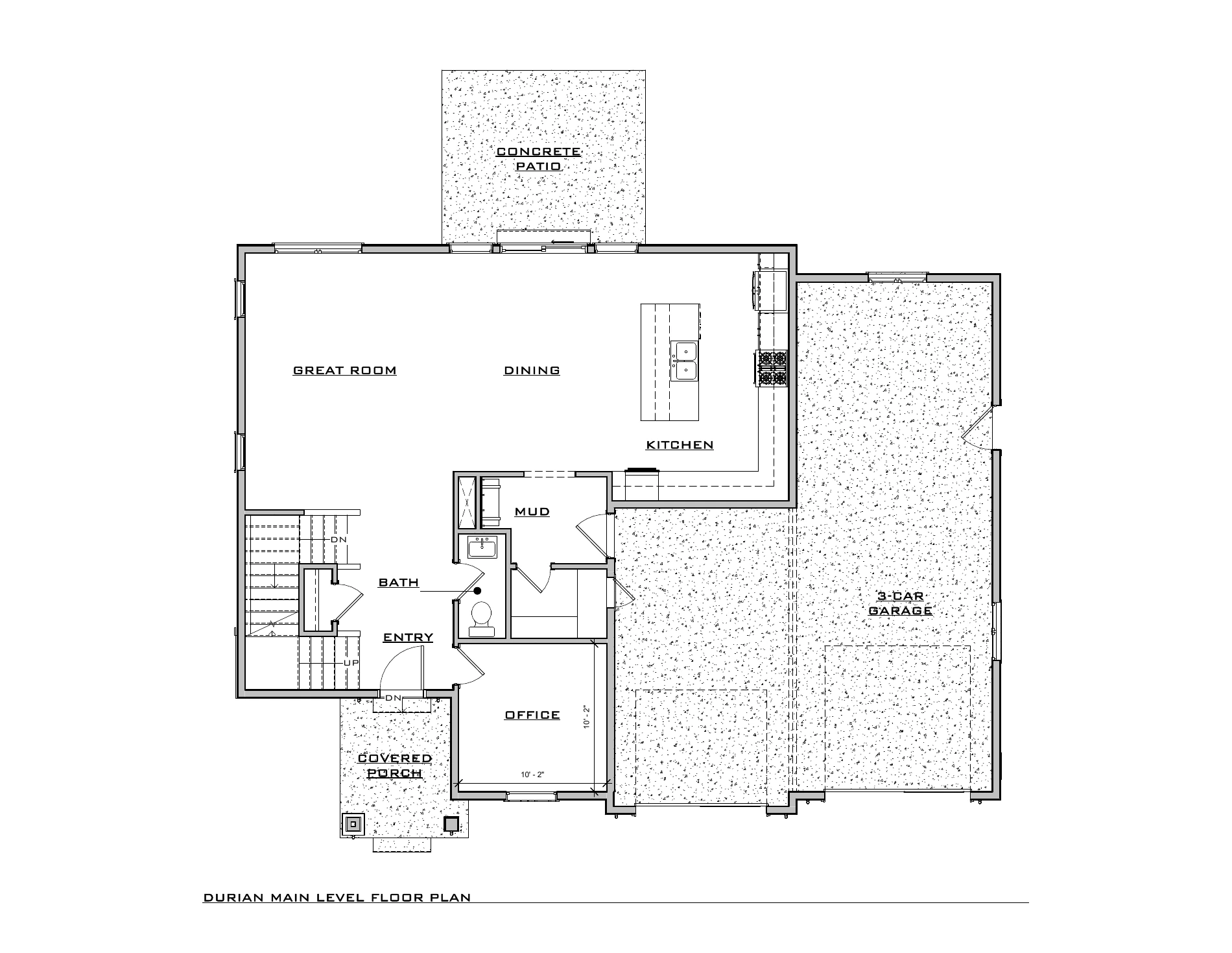 Durian Modern, lot SR304 — Main level architectural floor plan