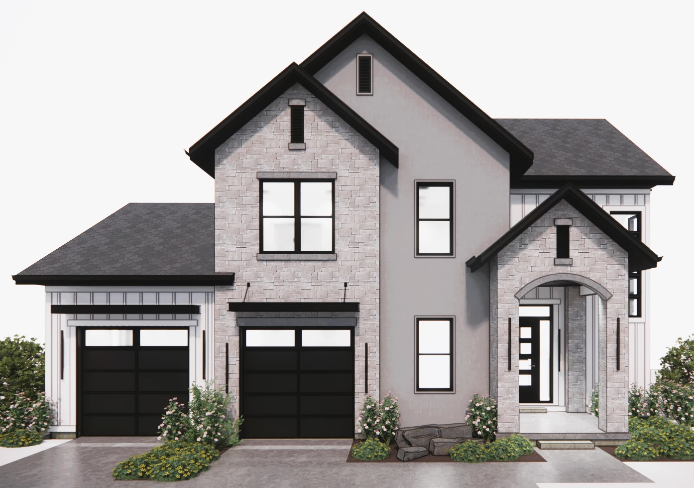 Durian Farmhouse, lot SR311 — builder-supplied architectural rendering, not a completed home