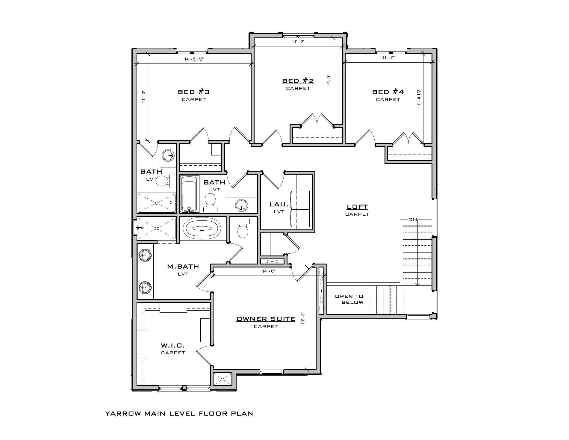Yarrow, lot TL145 — Second level architectural floor plan