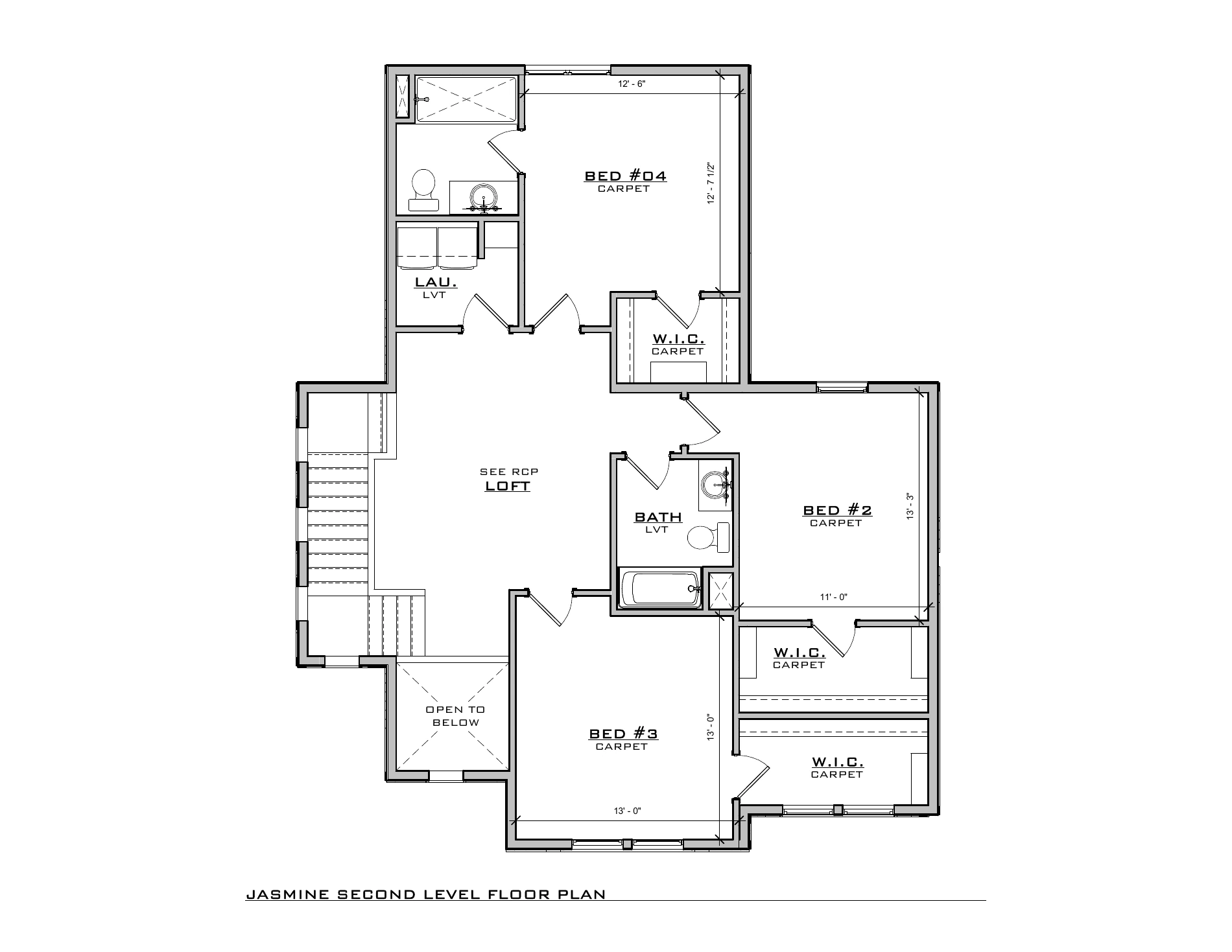 Jasmine, lot TL146 — Second level architectural floor plan
