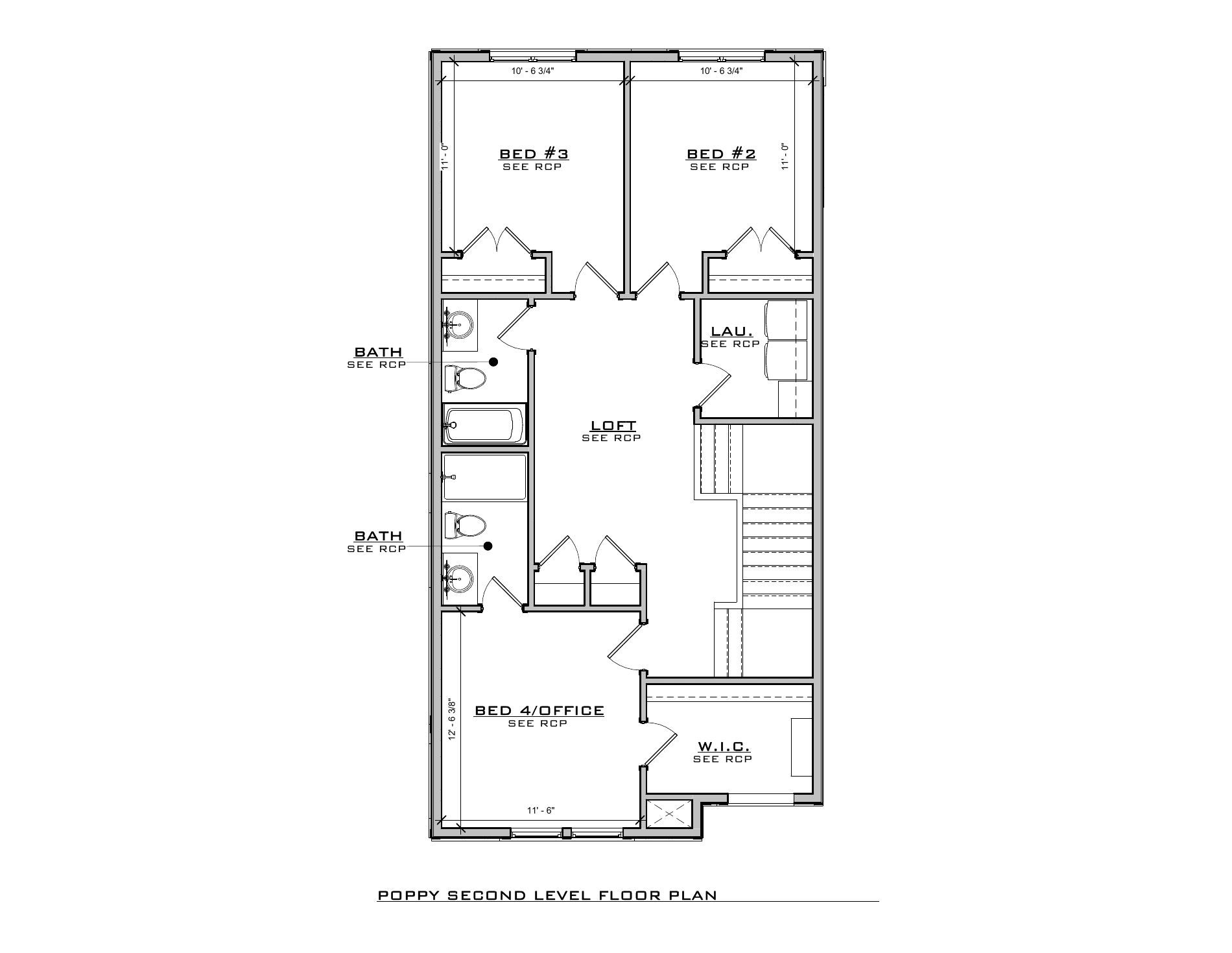 Poppy, lot TL147 — Second level architectural floor plan