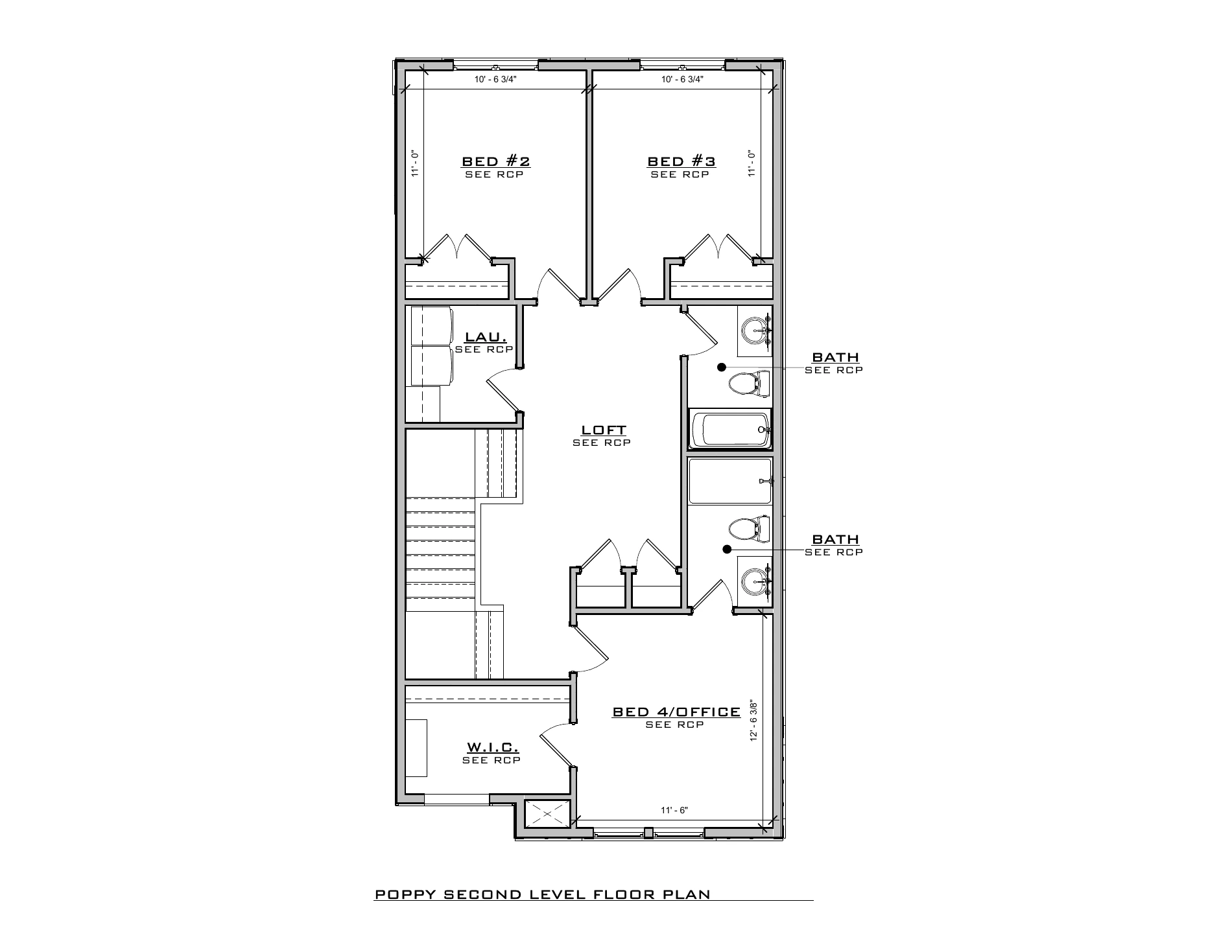 Poppy, lot TL152 — Second level architectural floor plan