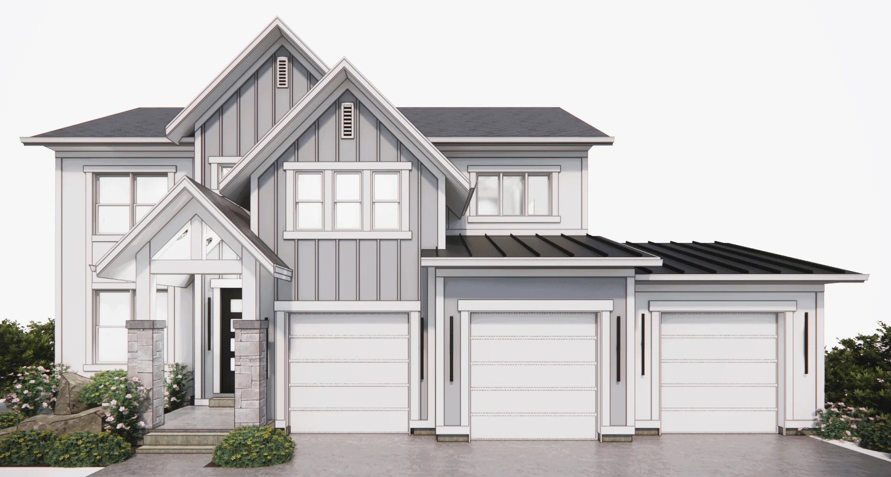 Lot TL155 Orchid architectural rendering — not a completed-home photograph