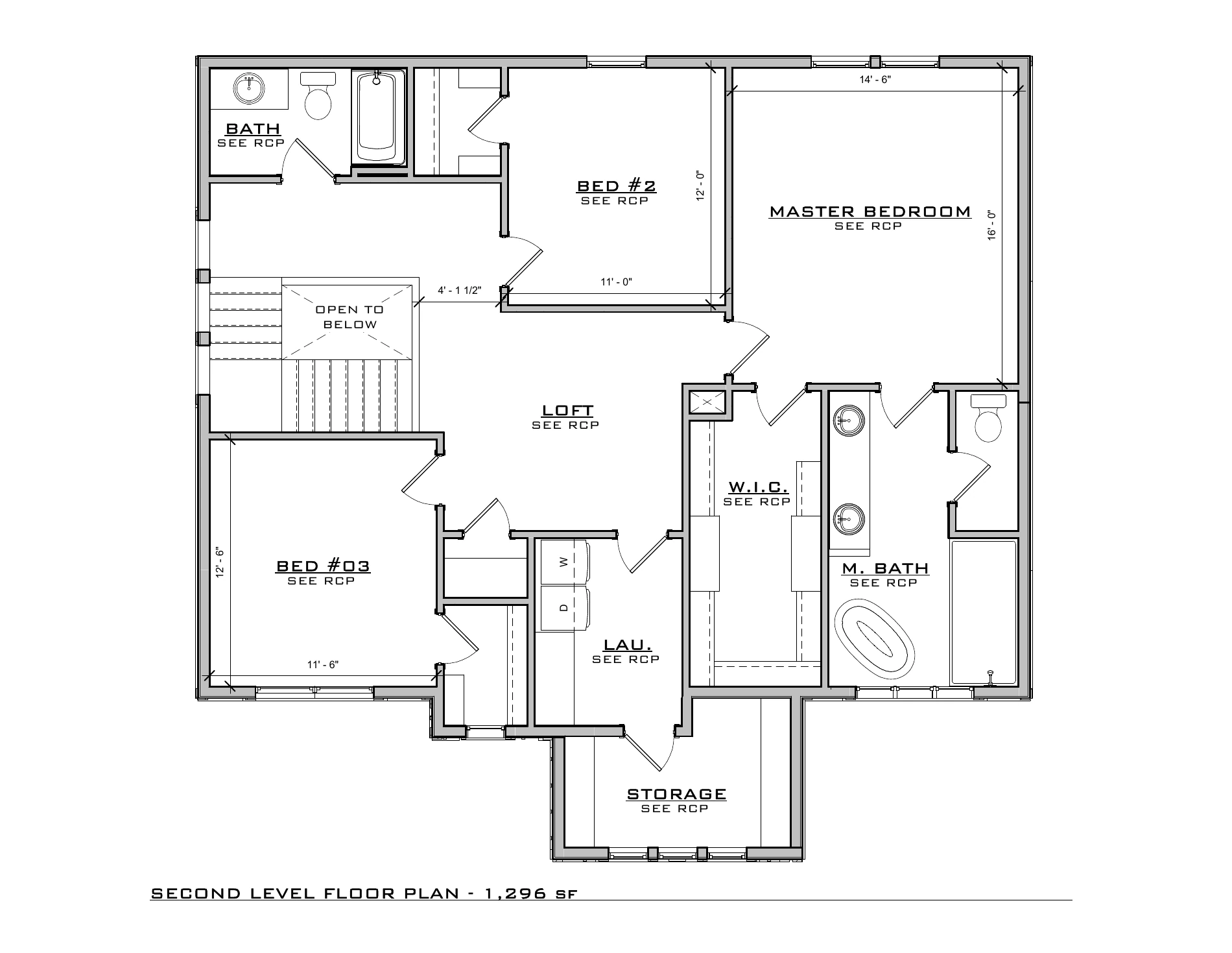 Orchid, lot TL155 — Second level architectural floor plan