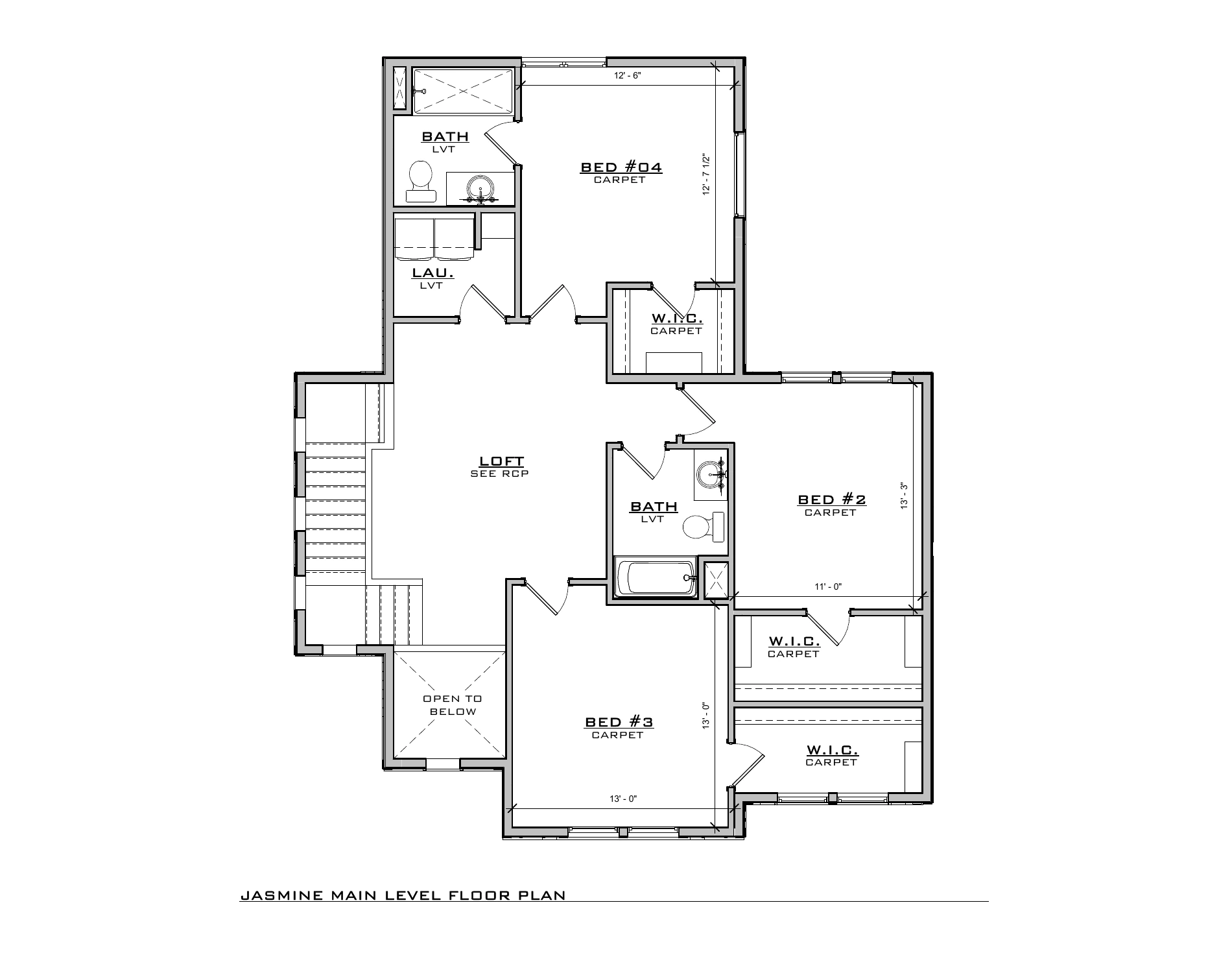 Jasmine, lot TL157 — Second level architectural floor plan