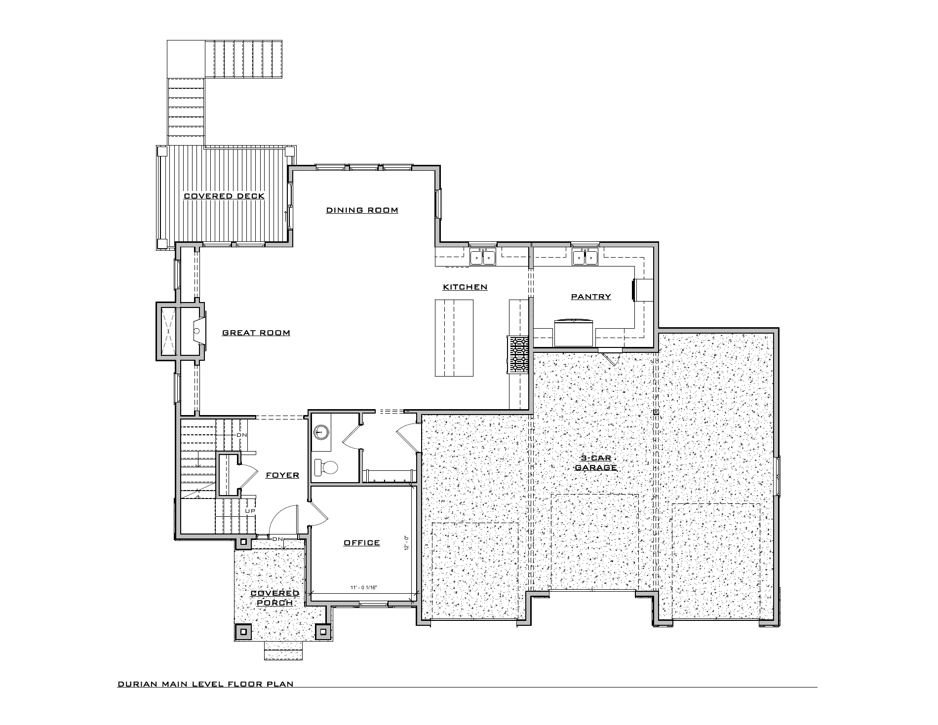 Durian, lot VR26 — Main level architectural floor plan