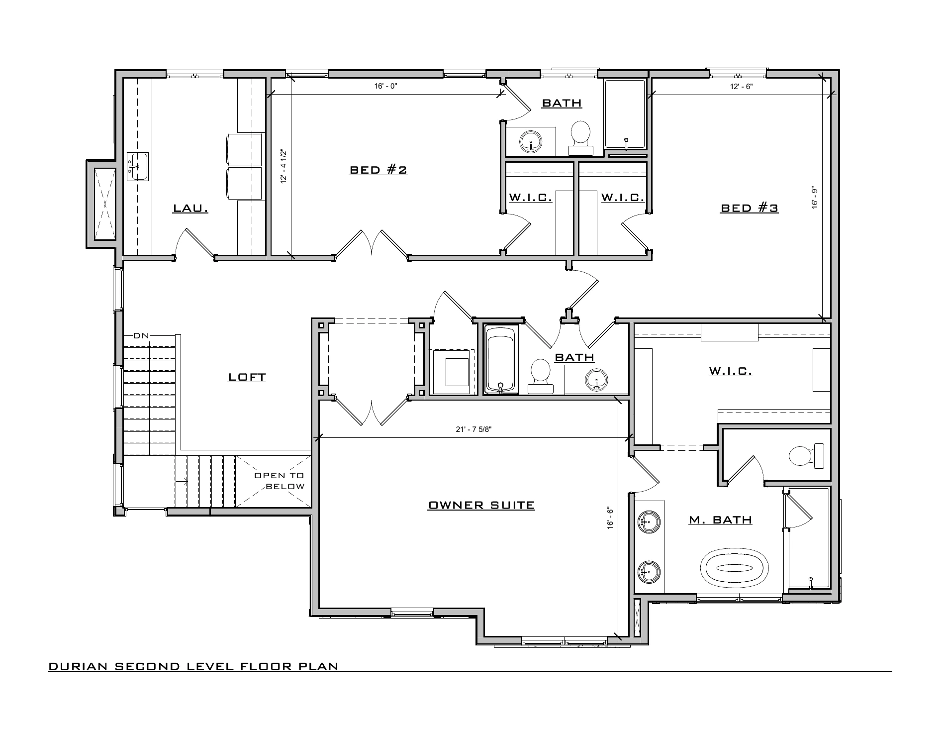 Durian, lot VR26 — Second level architectural floor plan