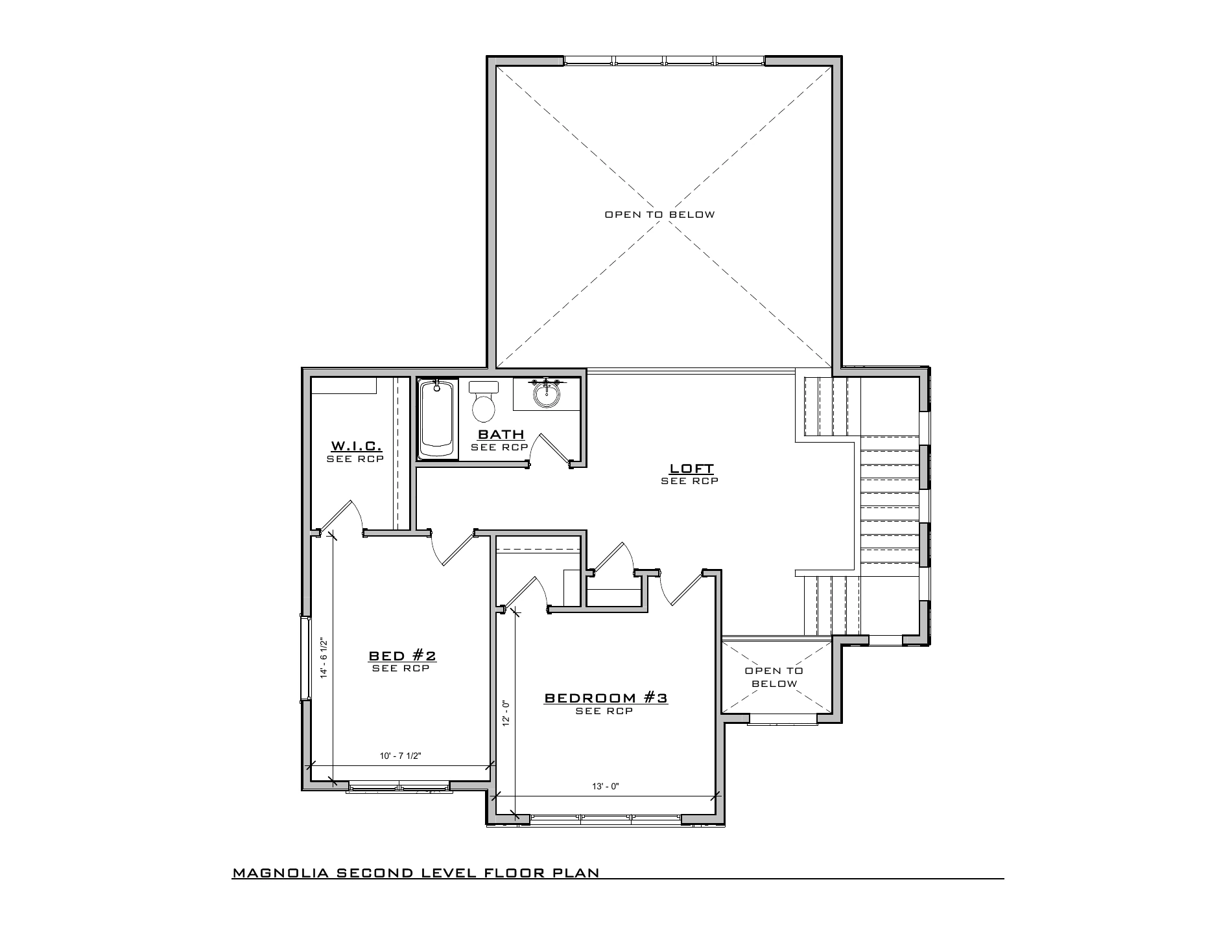 Magnolia, lot VR34 — Second level architectural floor plan