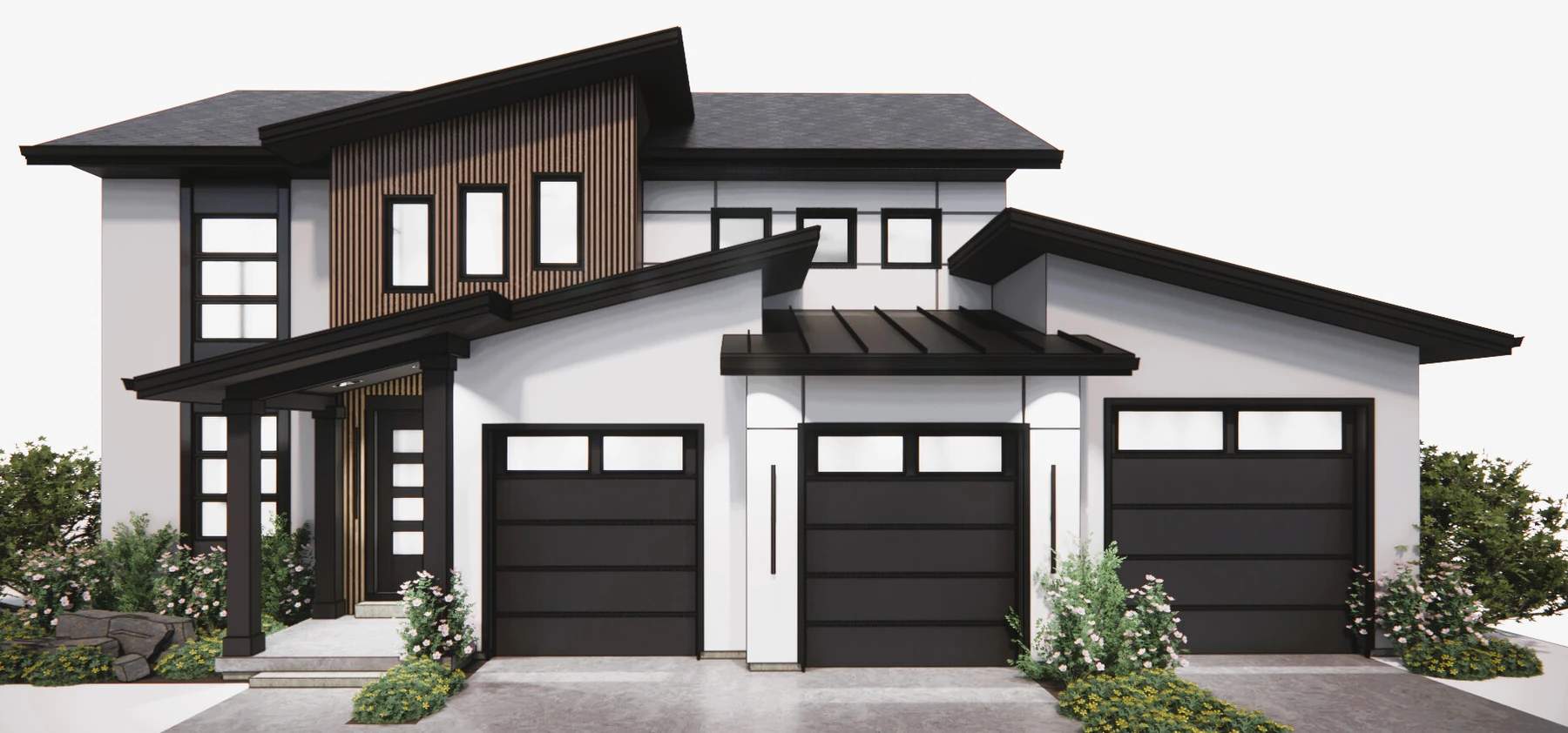 Hawthorne exterior architectural rendering, VR23 design study