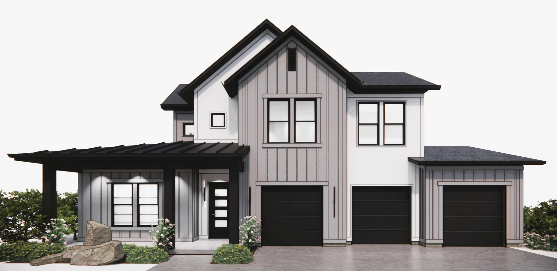 Jasmine exterior architectural rendering, TL157 design study