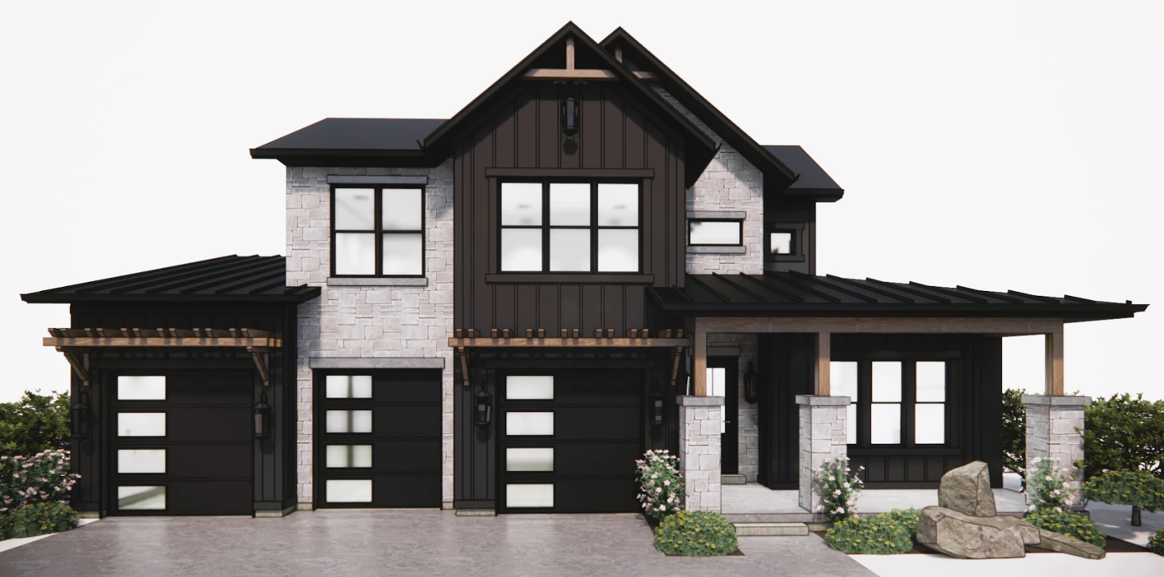 Magnolia exterior architectural rendering, SR305 design study