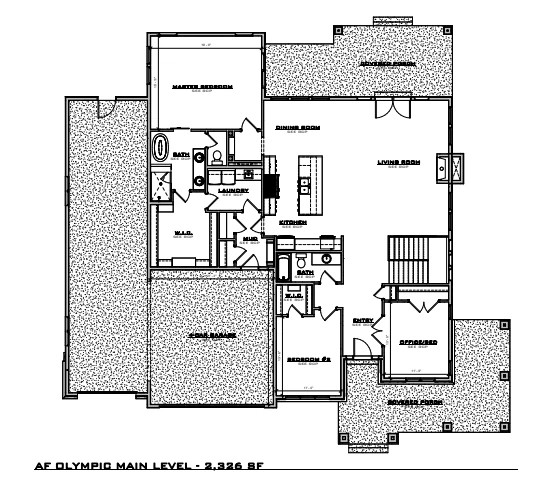 Olympic Main Level floor plan, American Fork plan set