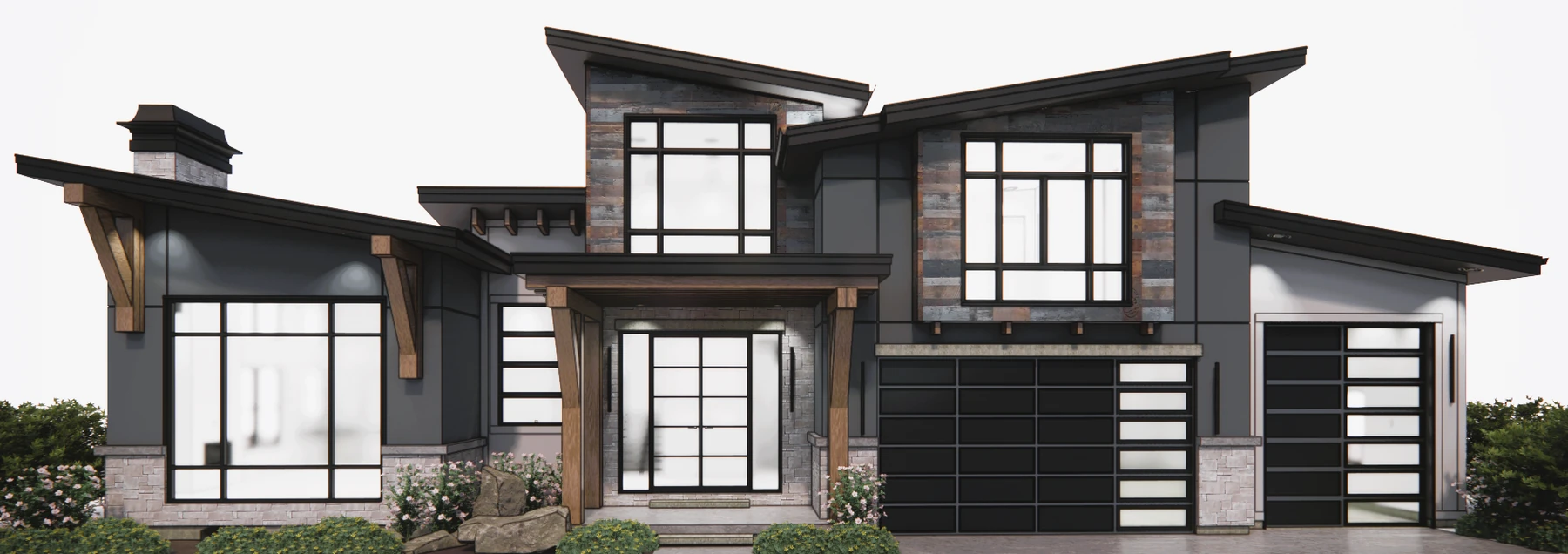 Sequoia exterior architectural rendering, HF119 design study