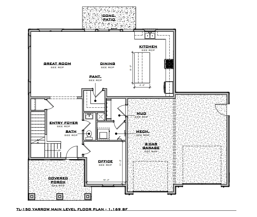 Yarrow Main Level floor plan, General plan set