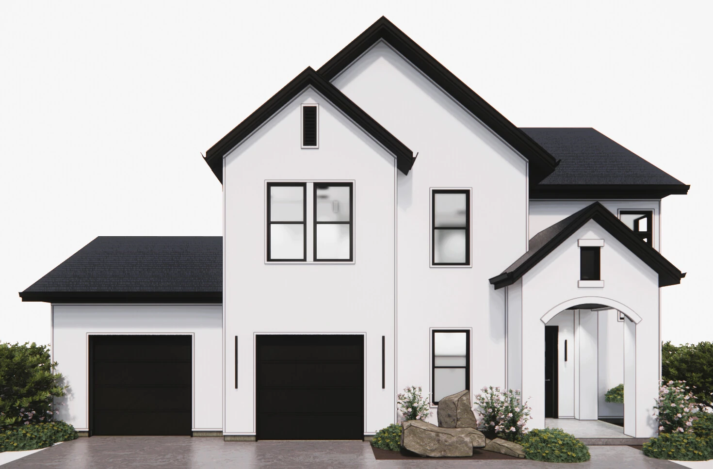 Yarrow exterior architectural rendering, TL156 design study